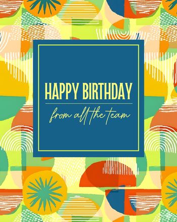 Use Bright and Bold - group Birthday ecard