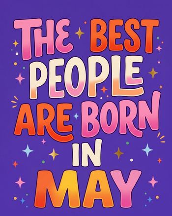 Use May people - group birthday ecard