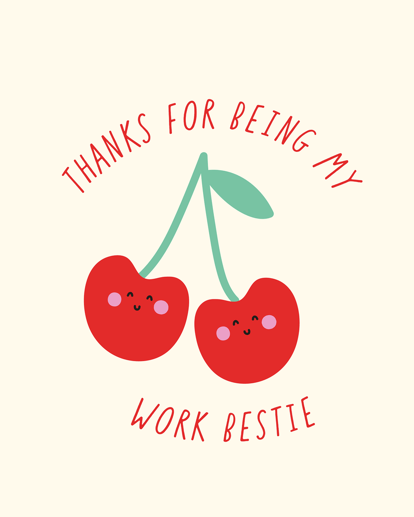Card design "Cherry picked - group thank you ecard"