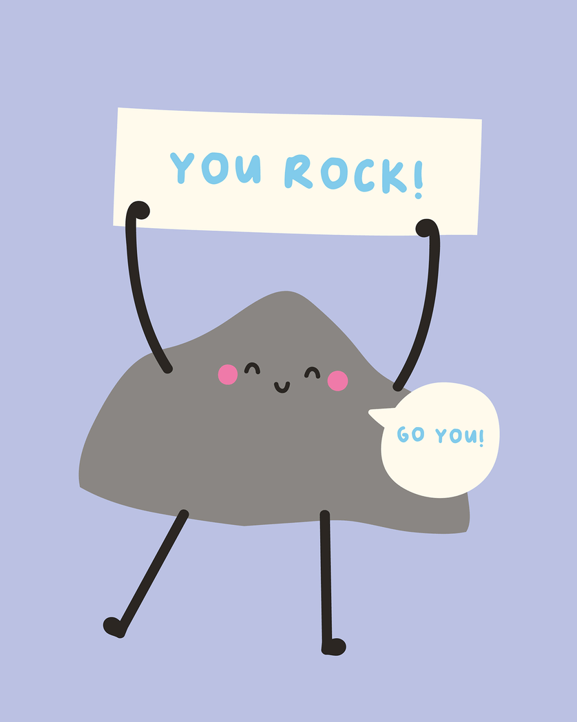 Card design "Rockin' - group promotion ecard"