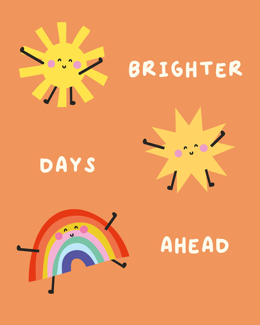 Card design "Bright Days - group get well ecard"