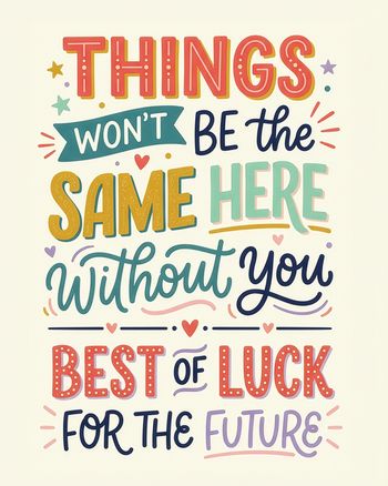 Use Type goodbye - group leaving ecard