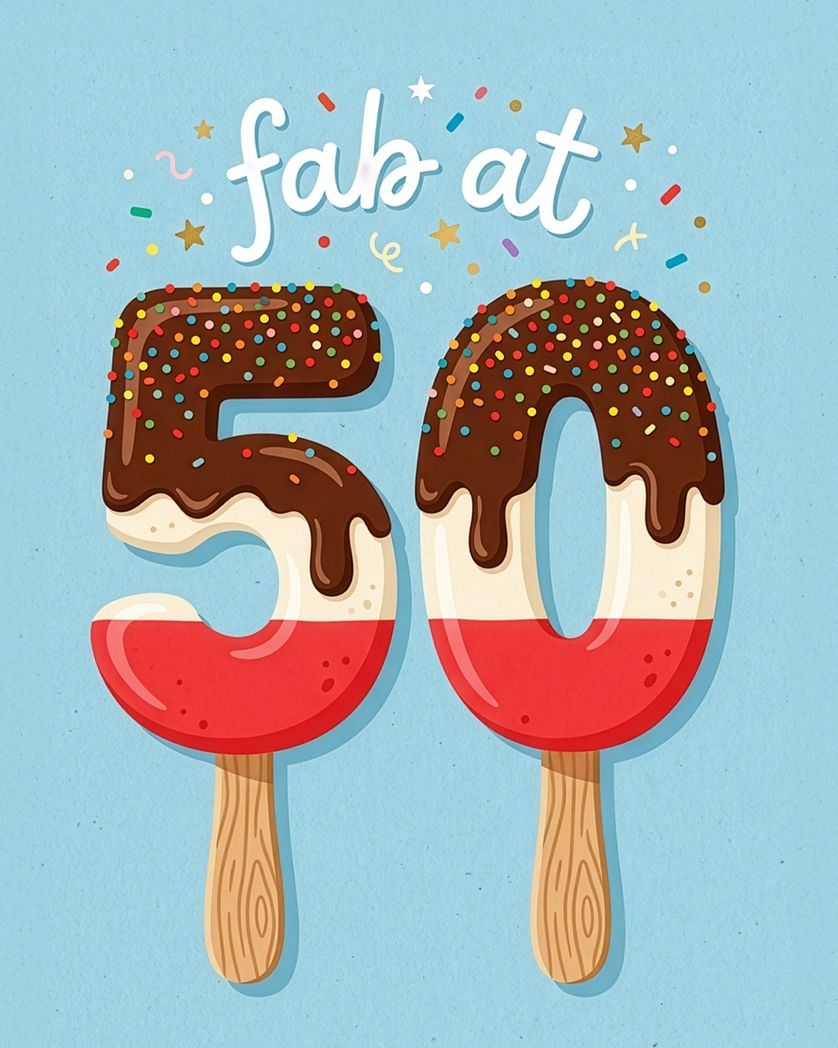 Card design "Fab Birthday - group birthday ecard"