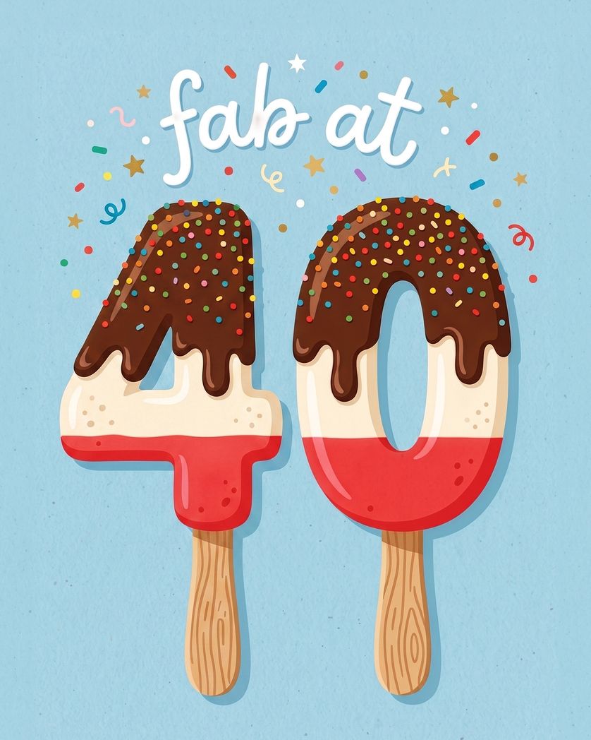 Card design "Fab Birthday - group birthday ecard"