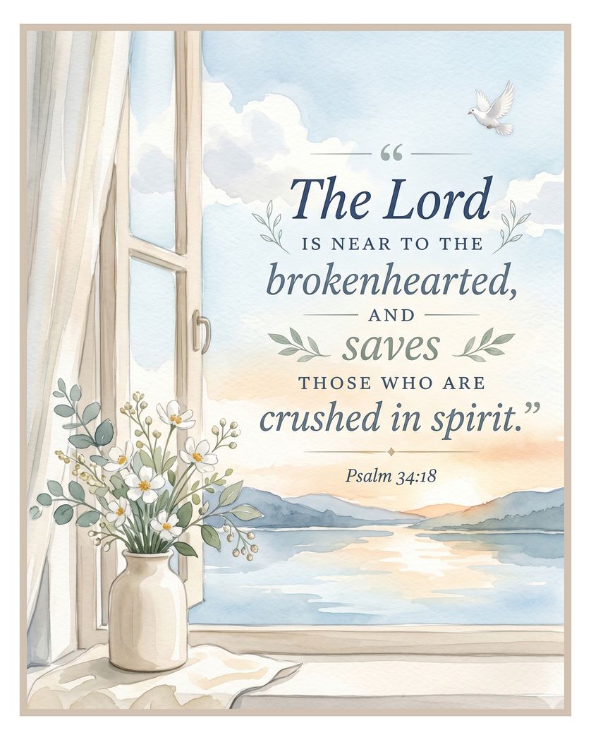 Card design "Comfirting Psalm - group sympathy ecard"
