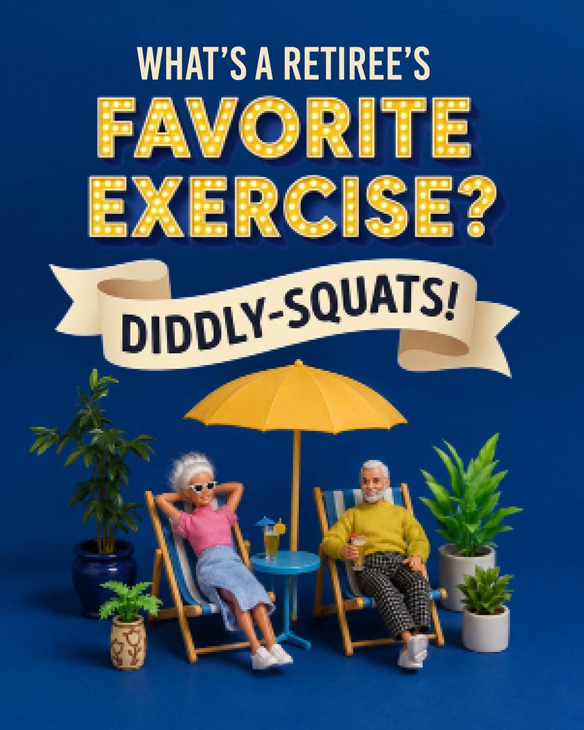 Card design "Retirement work out - group ecard"