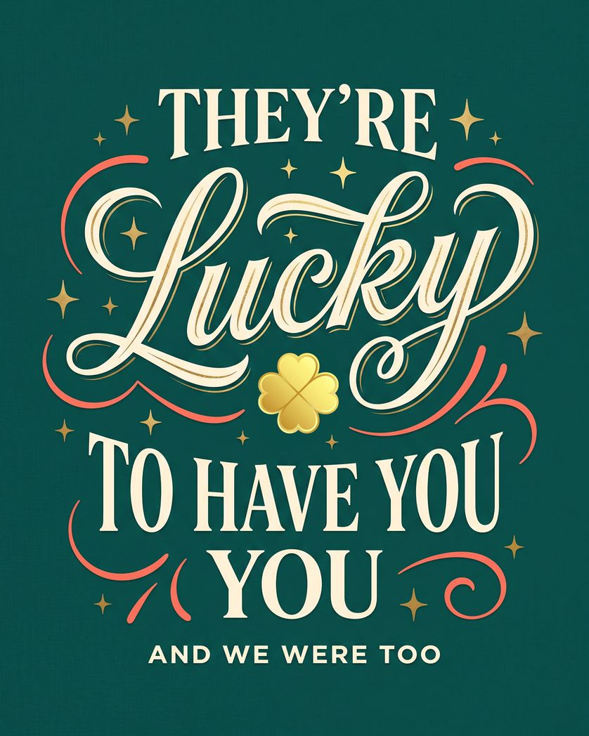Card design "Lucky leaver - group leaving ecard"