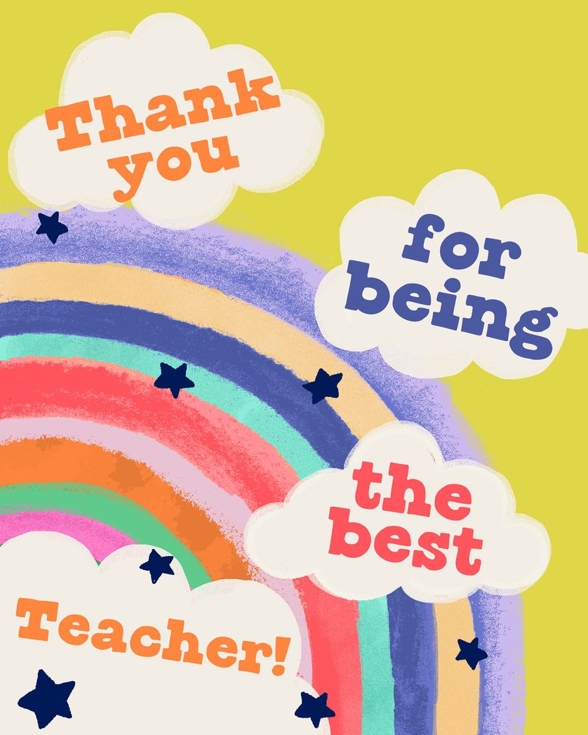 Card design "Sunshine and rainbows"