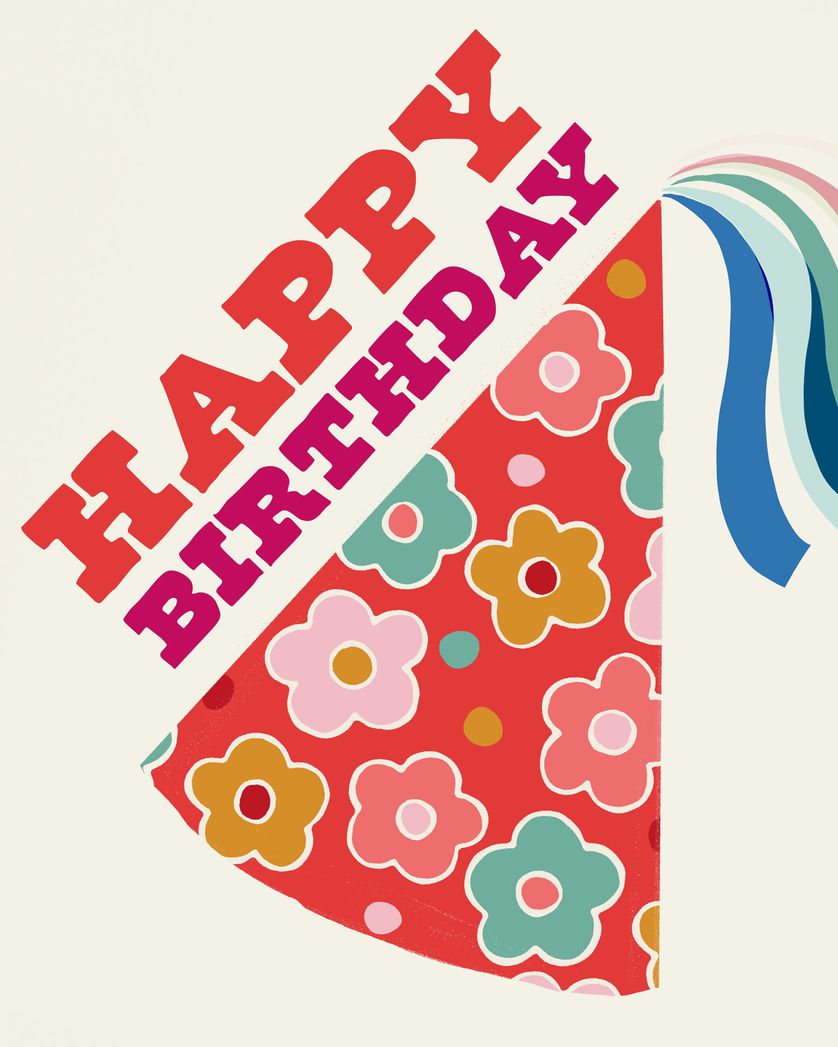Card design "Party Hat - group birthday ecard"