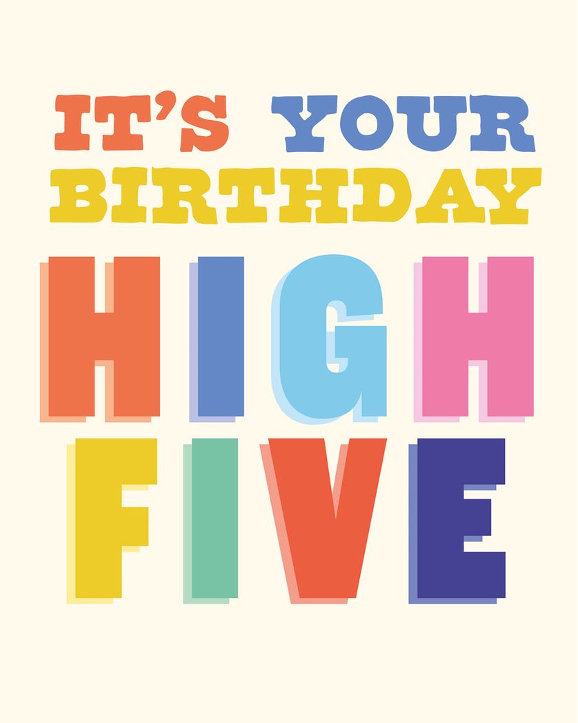 Card design "Bright Words - group birthday ecard"
