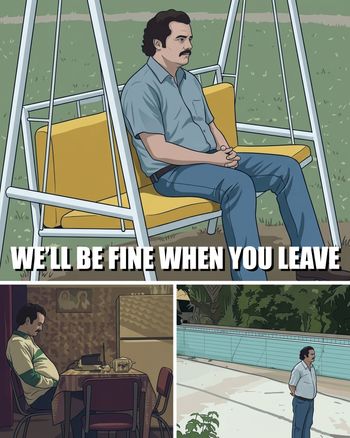 Use Lonely Pablo meme - group leaving ecard