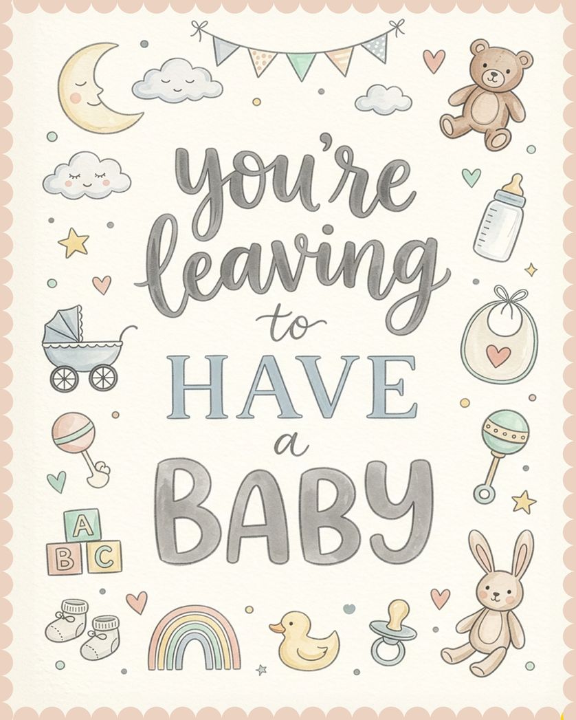 Card design "Baby icons - group baby ecard"