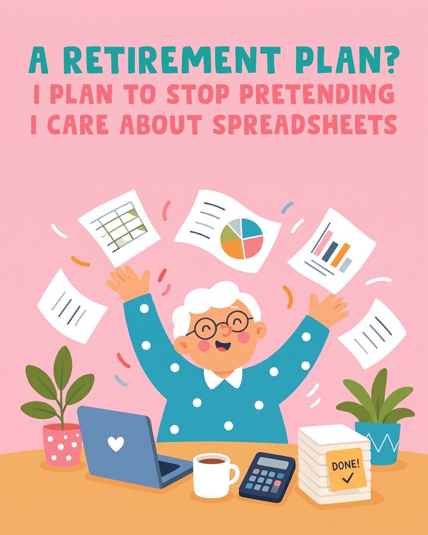 Card design "Retirement Plan - group retirement ecard"