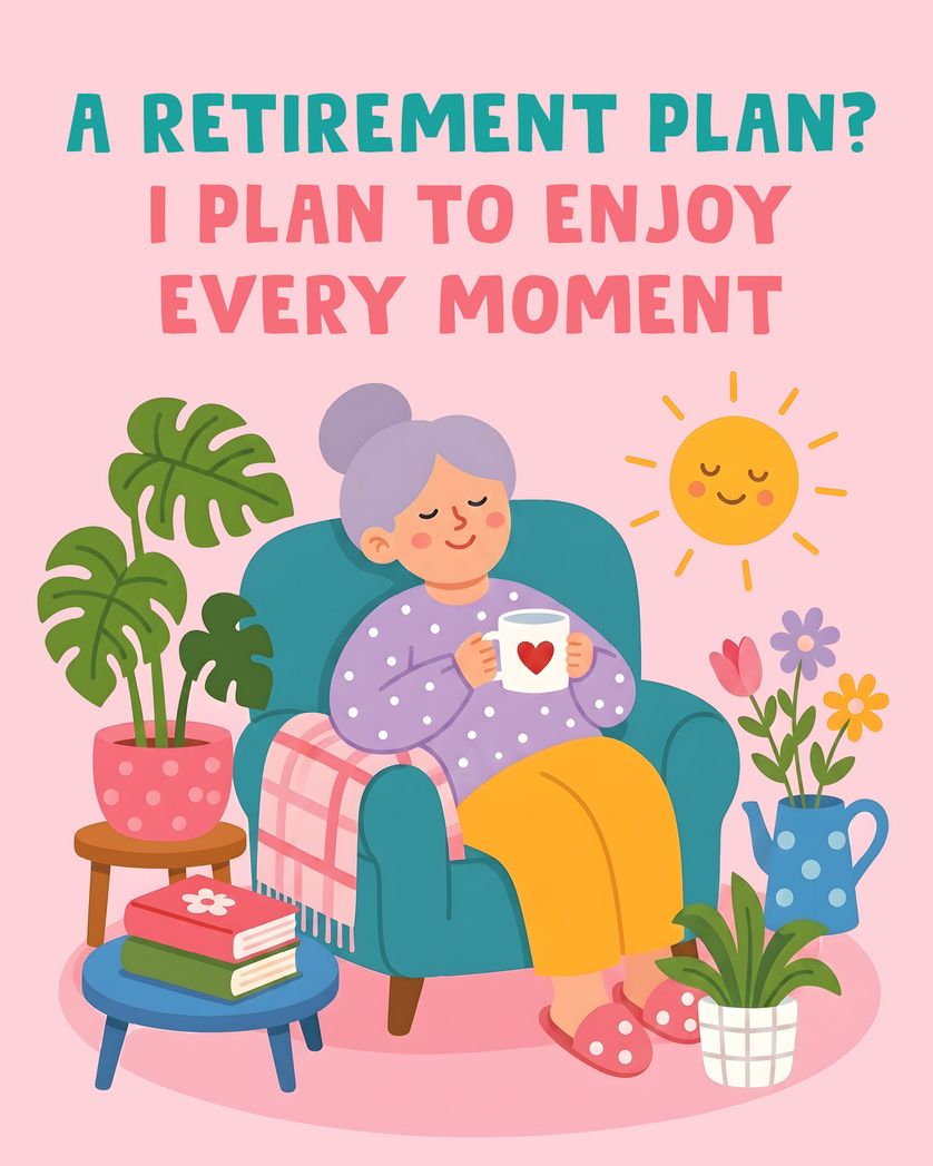 Card design "Retirement Plan - group retirement ecard"