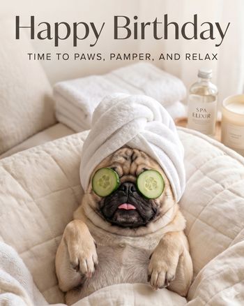 Use Doggy Spa - group birthday ecard
