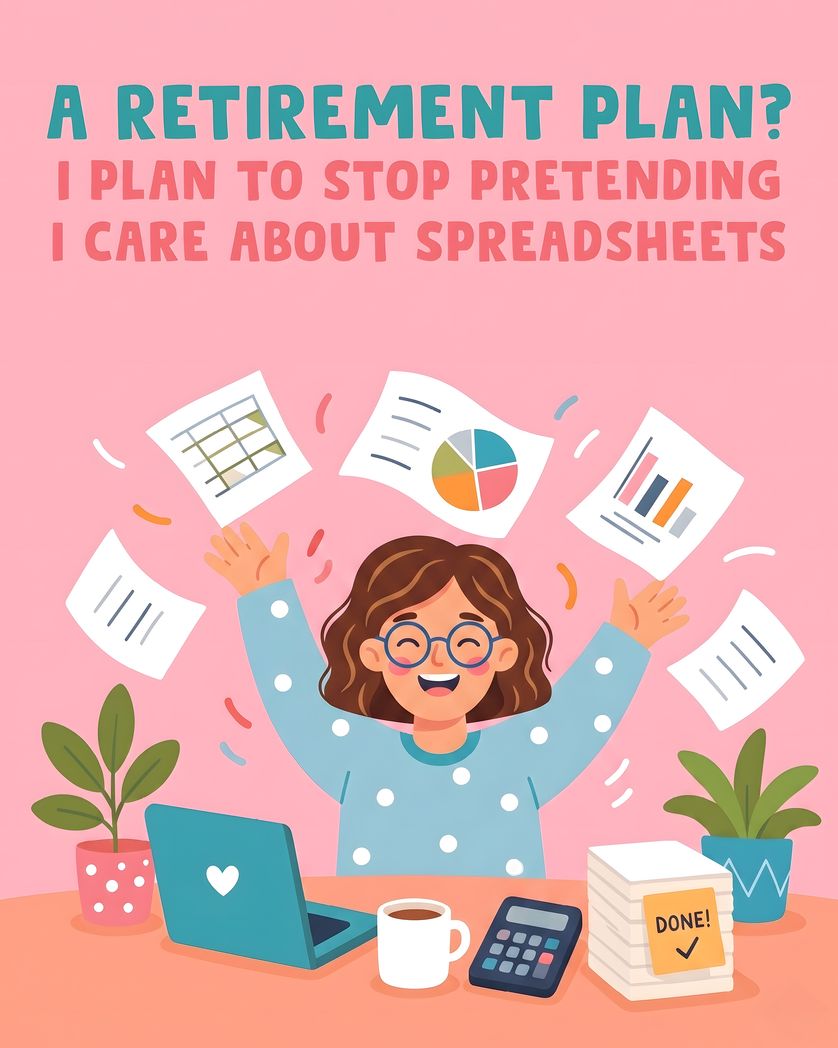 Card design "Retirement Plan - group retirement ecard"