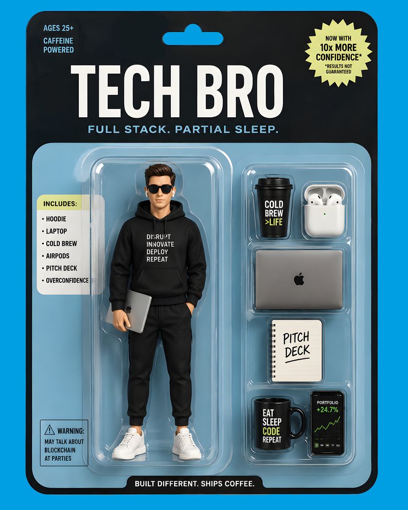 Card design "Tech bro - group birthday ecard"