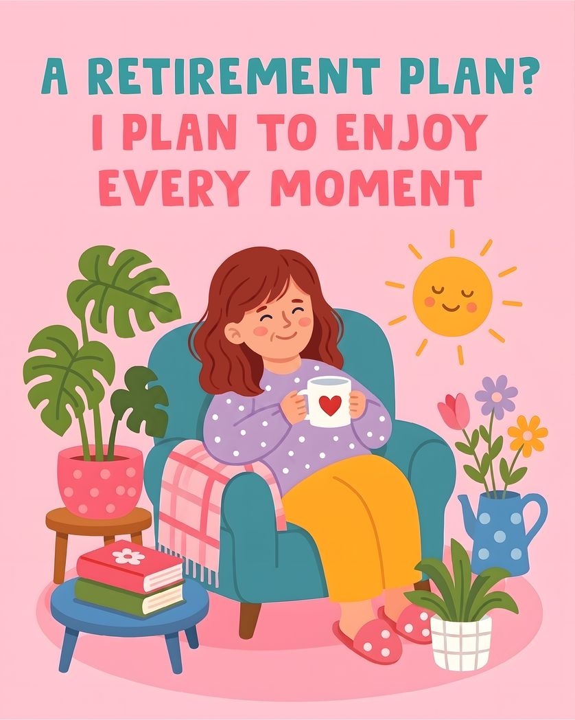 Card design "Retirement Plan - group retirement ecard"