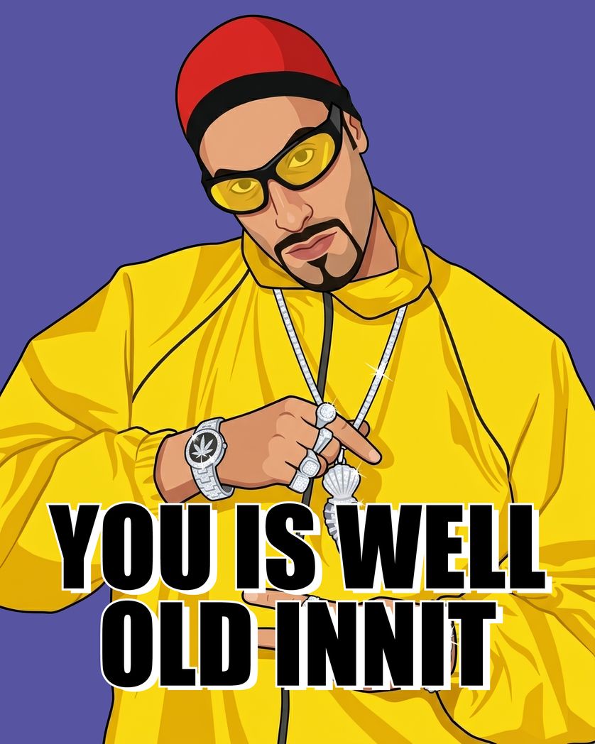 Card design "Ali G - group birthday ecard"