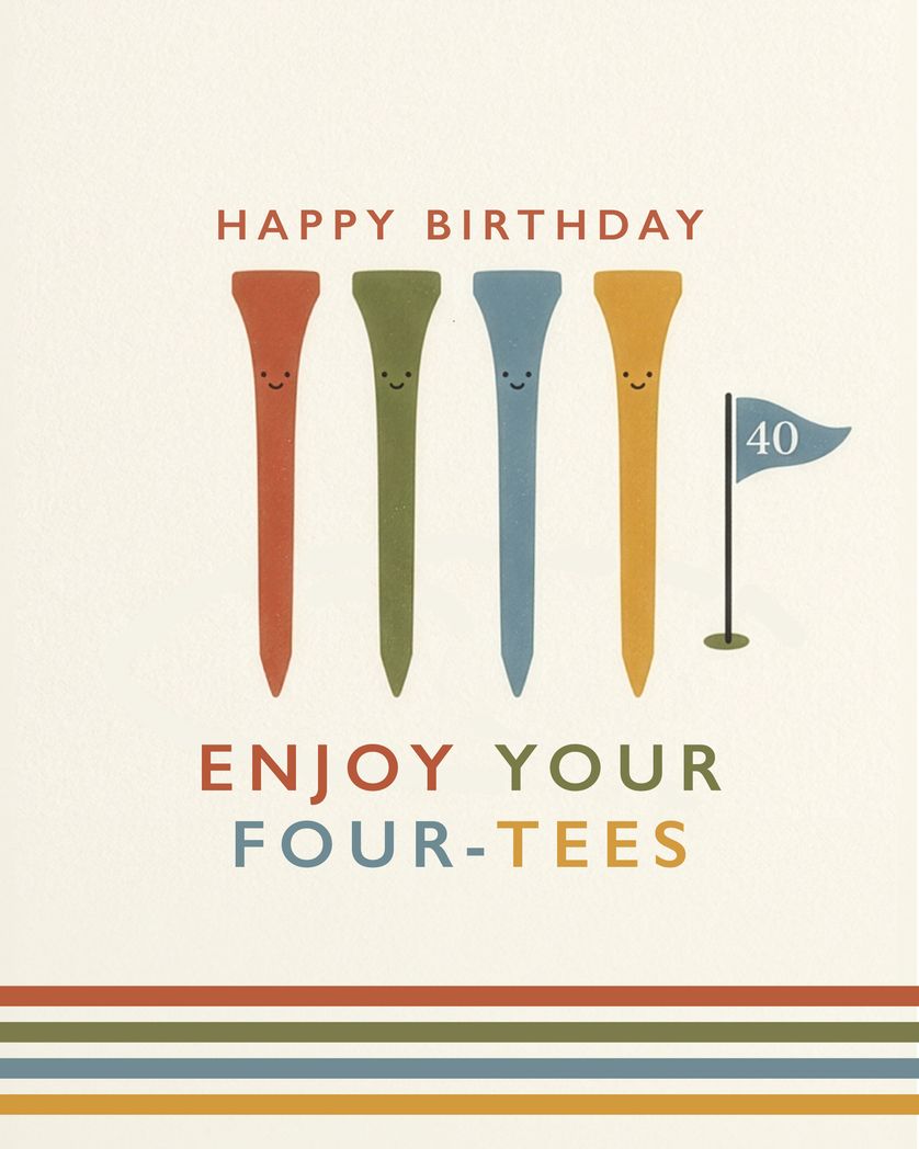 Card design "Tee off - group birthday ecard"