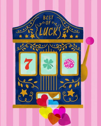 Use One armed bandit - group good luck ecard