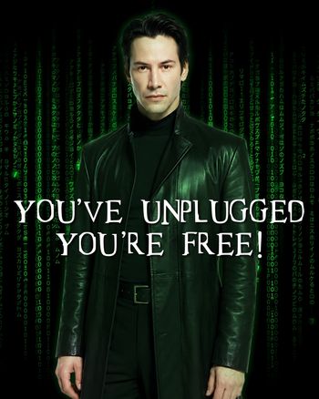 Use Leaving the matrix - group retirement ecard