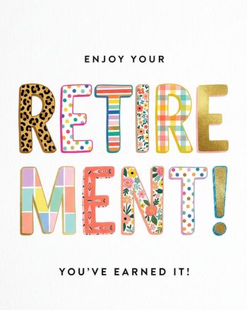 Use Patchwork words - group retirement ecard