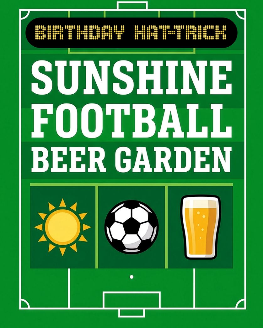 Card design "Hat-trick - group birthday ecard"