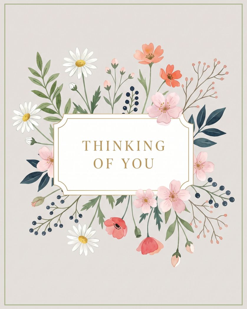 Card design "Floral sympathy"