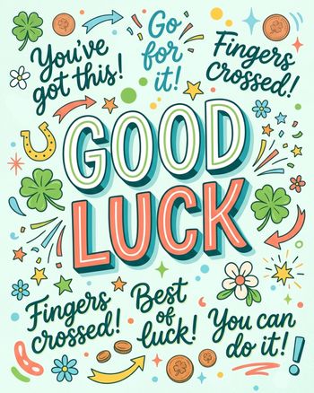 Use Lucky Doodle- - group good luck ecard