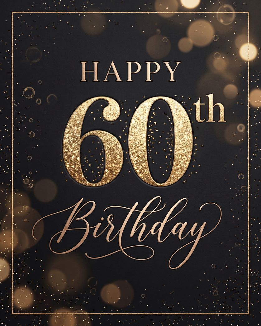 Card design "Golden milestone  - group birthday ecard"