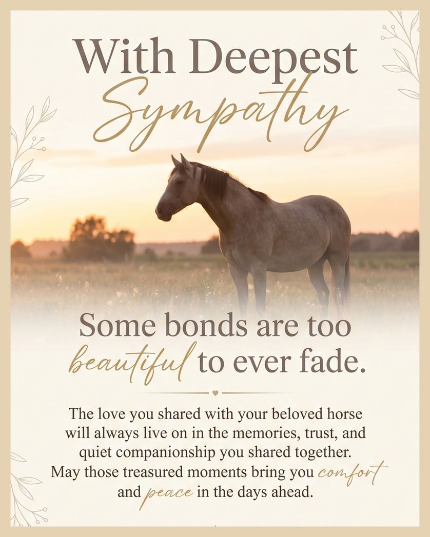 Card design "Horse Loss - group sympathy ecard"
