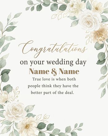 Use Both lucky - group wedding ecard