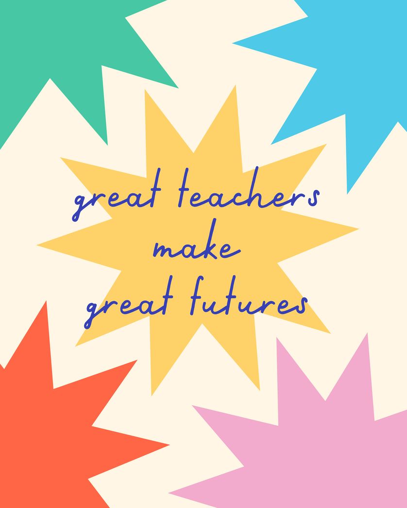 Card design "Star pupil - group teacher ecard"