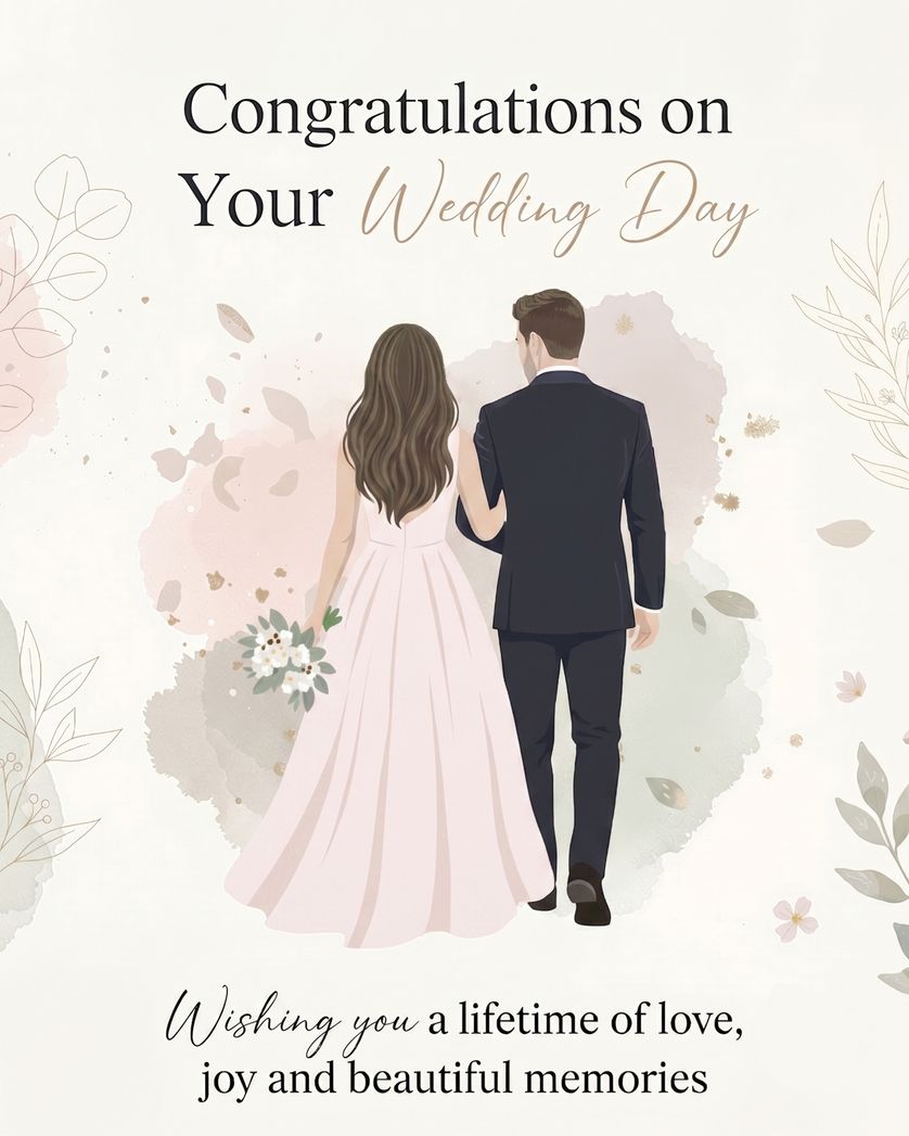 Card design "Happy Couple - group wedding ecard"