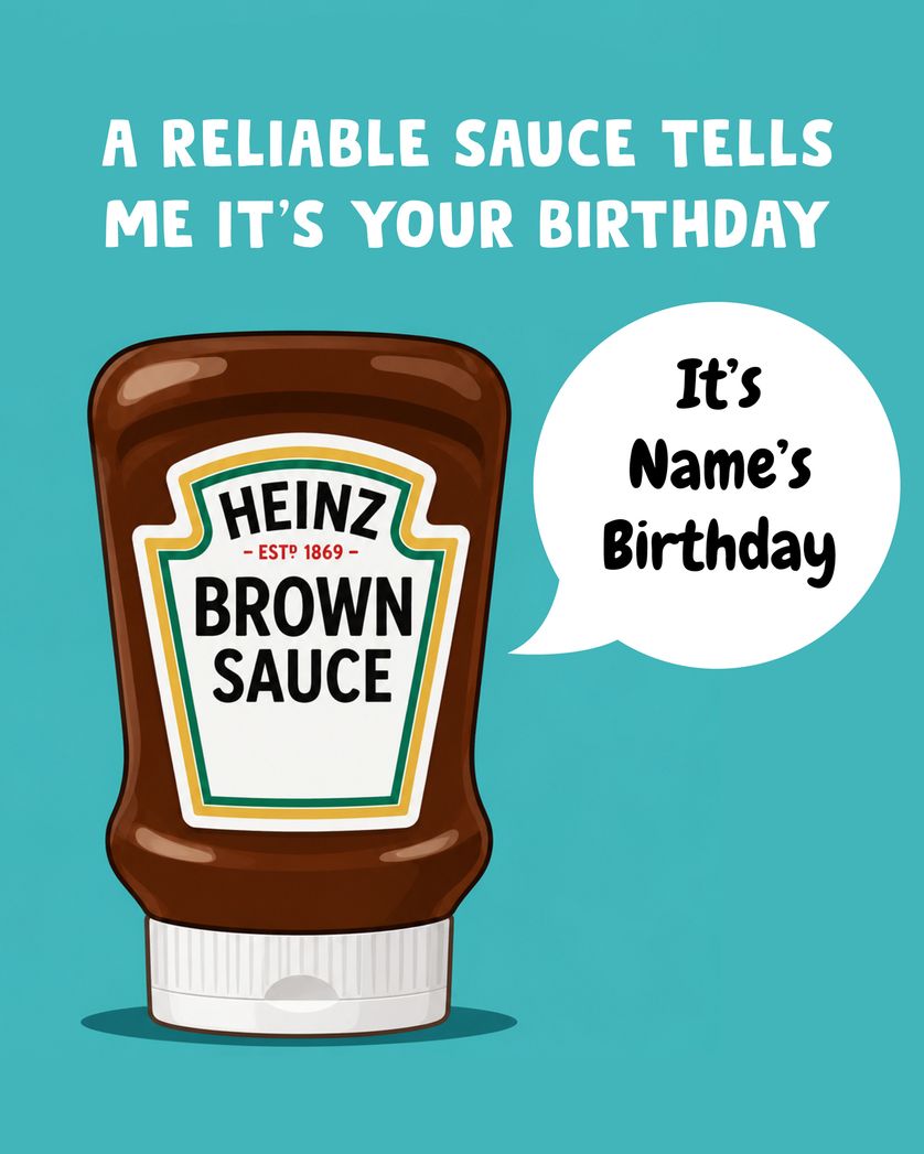 Card design "Saucy - group birthday ecard"