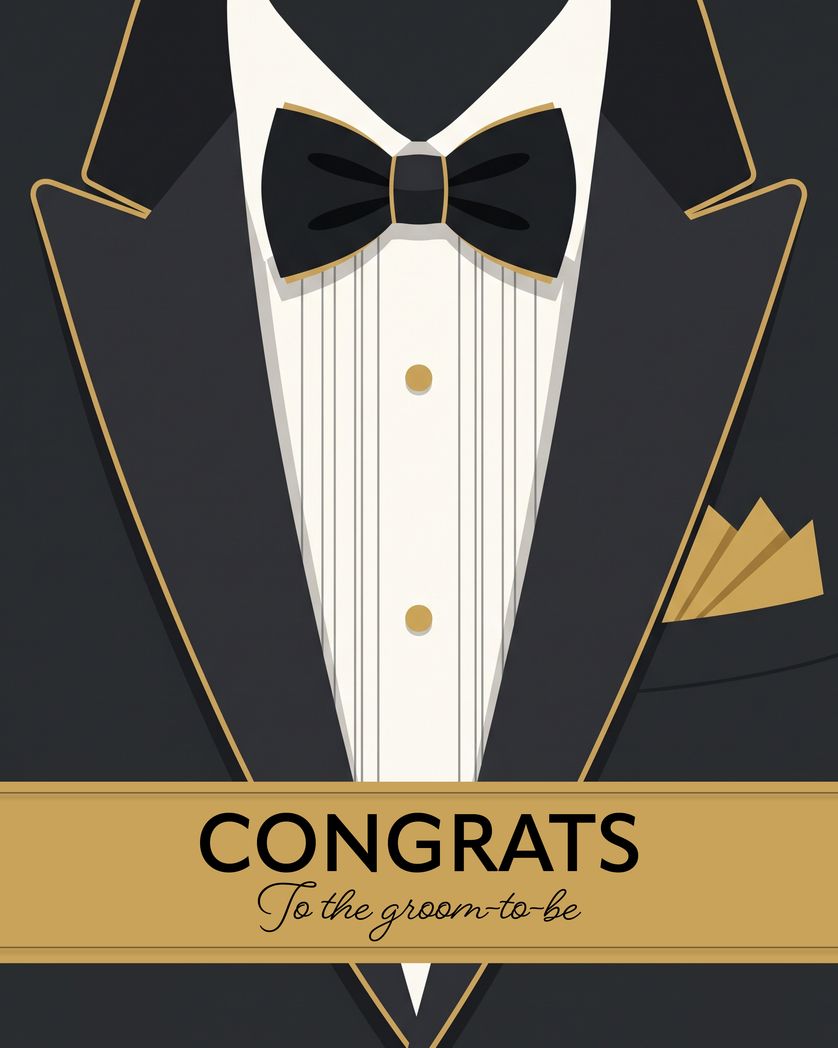 Card design "Groom Day - group wedding ecard"