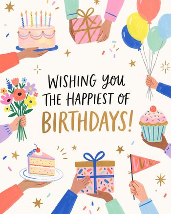 Use birthday hands - group ecard