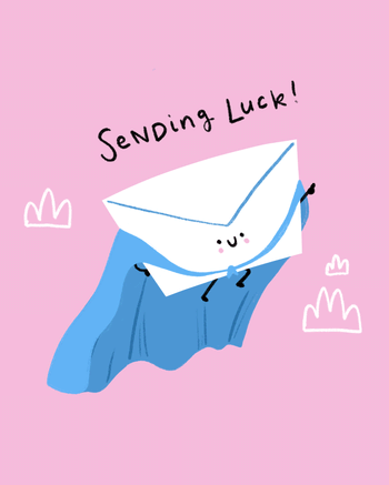 Use Super envelope - group Good Luck ecard