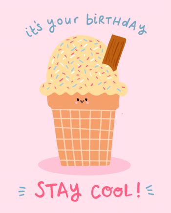 Use Summer treat - group birthday ecard