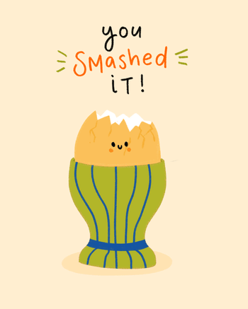 Use Boiled egg - group congrats ecard