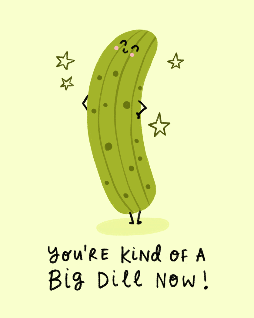 Card design "Big Dill - group Promotion ecard"