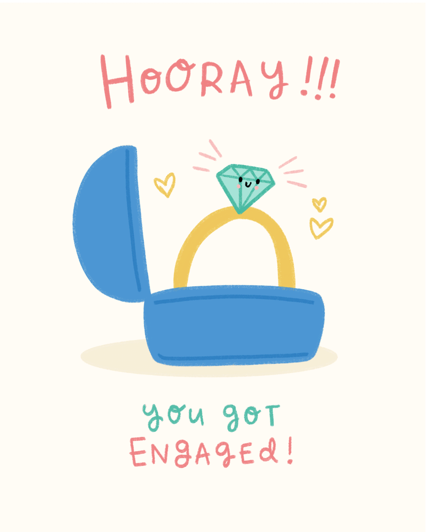 Card design "Happy Diamond - group engagement ecard"