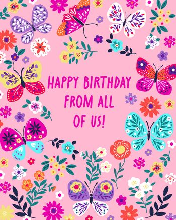 Use Flutterby - group birthday ecard