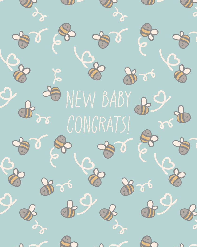Card design "Bay-bees - group baby ecard"