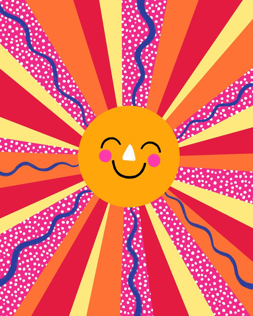 Card design "Shiny Happy People - group birthday ecard"
