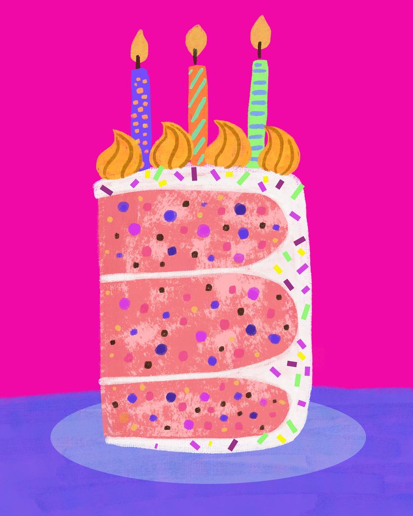 Card design "Slice of fun - group birthday ecard"