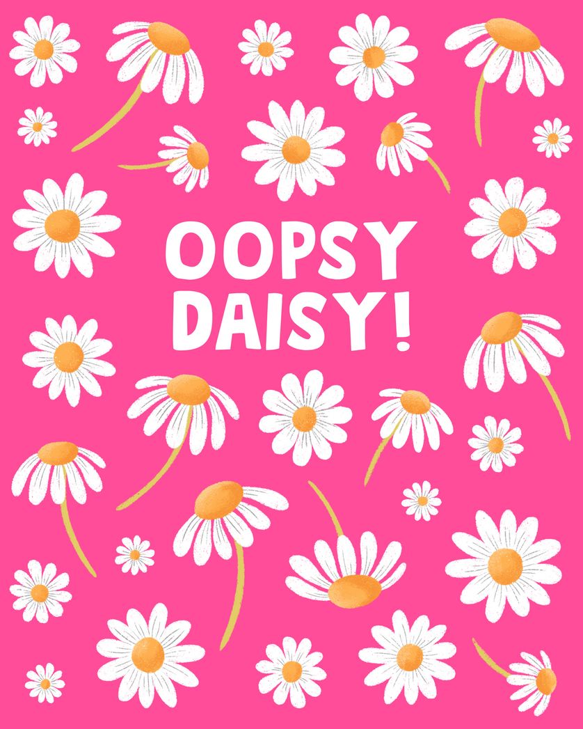 Card design "Daisy chain - group belated Birthday ecard"