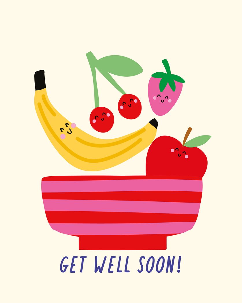 Card design "Fruity - group get well ecard"