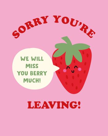 Use Berry sad - group leaving ecard